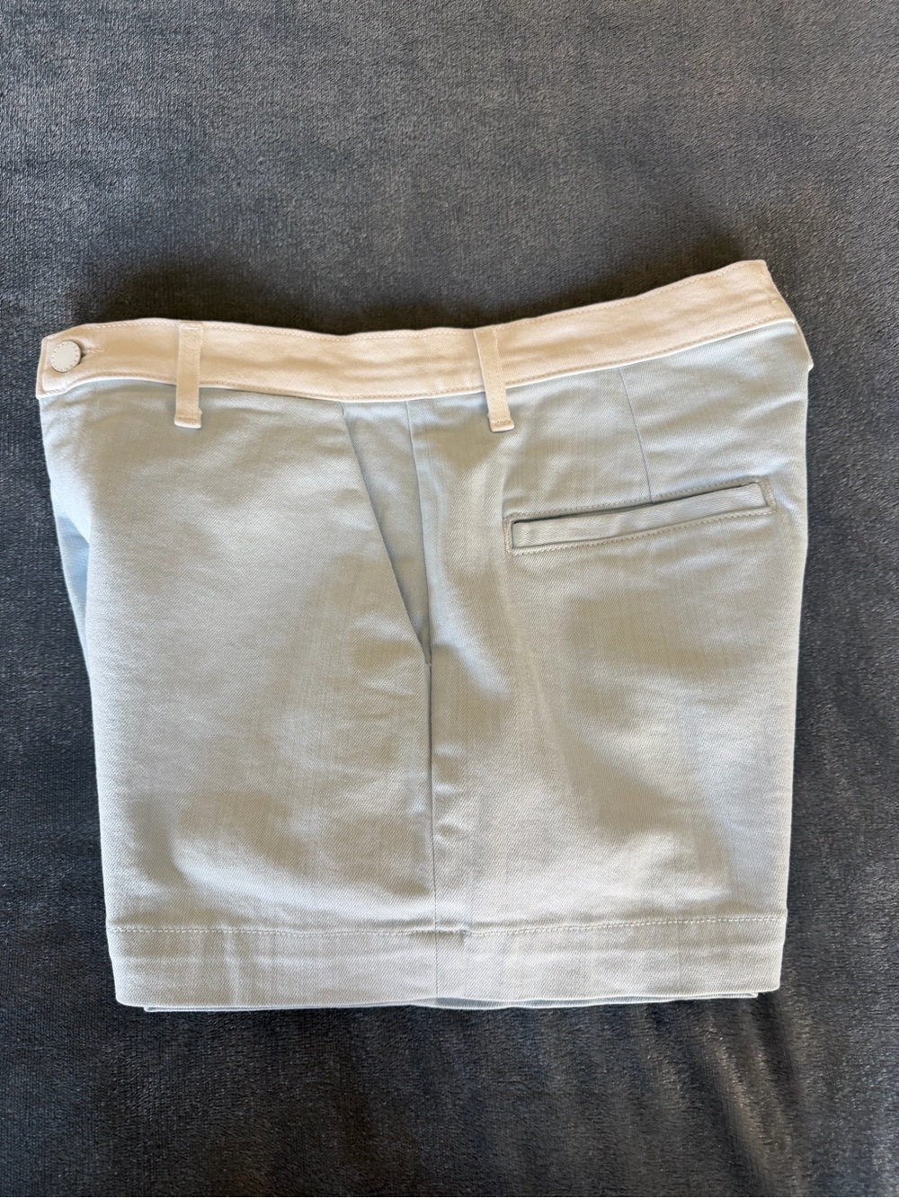 L'AGENCE Jameson Color-block Ice Water Blue High-Rise Denim Shorts Size 26 - Picture 13 of 13